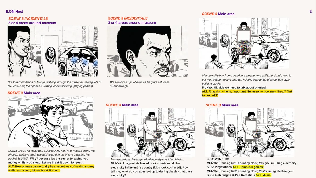 A Night at the Car Museum, Storyboards