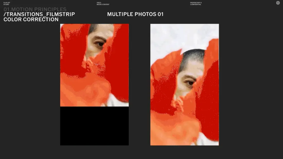 Motion like memory, Transitions