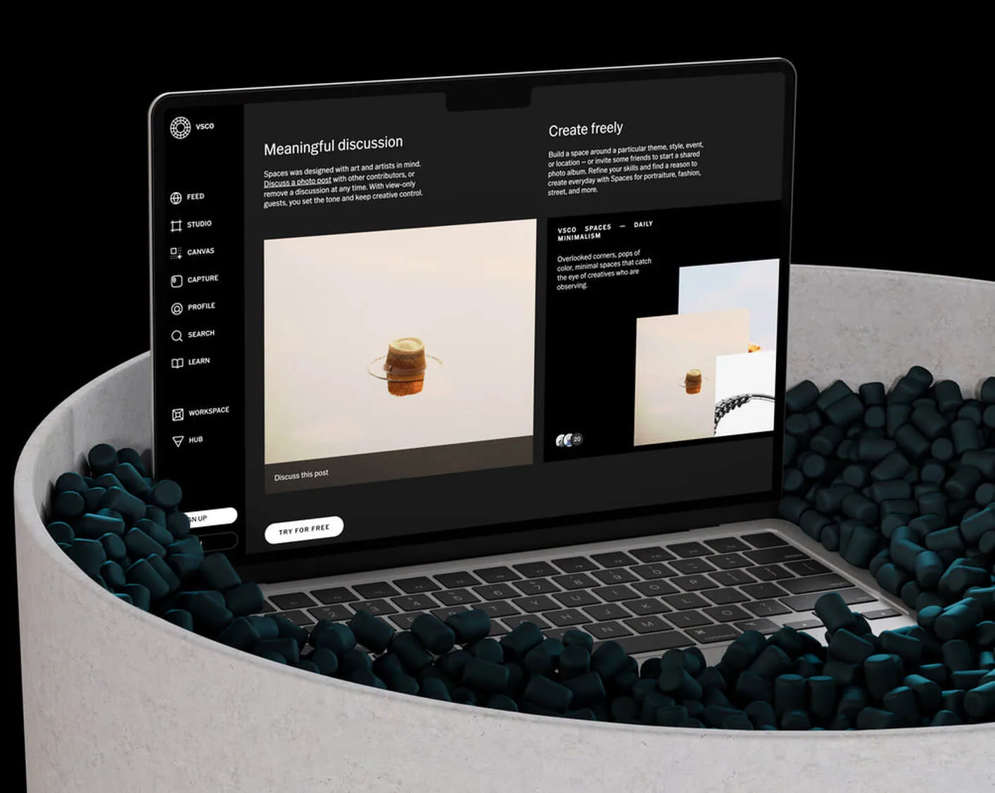 Spaces, Landing Page