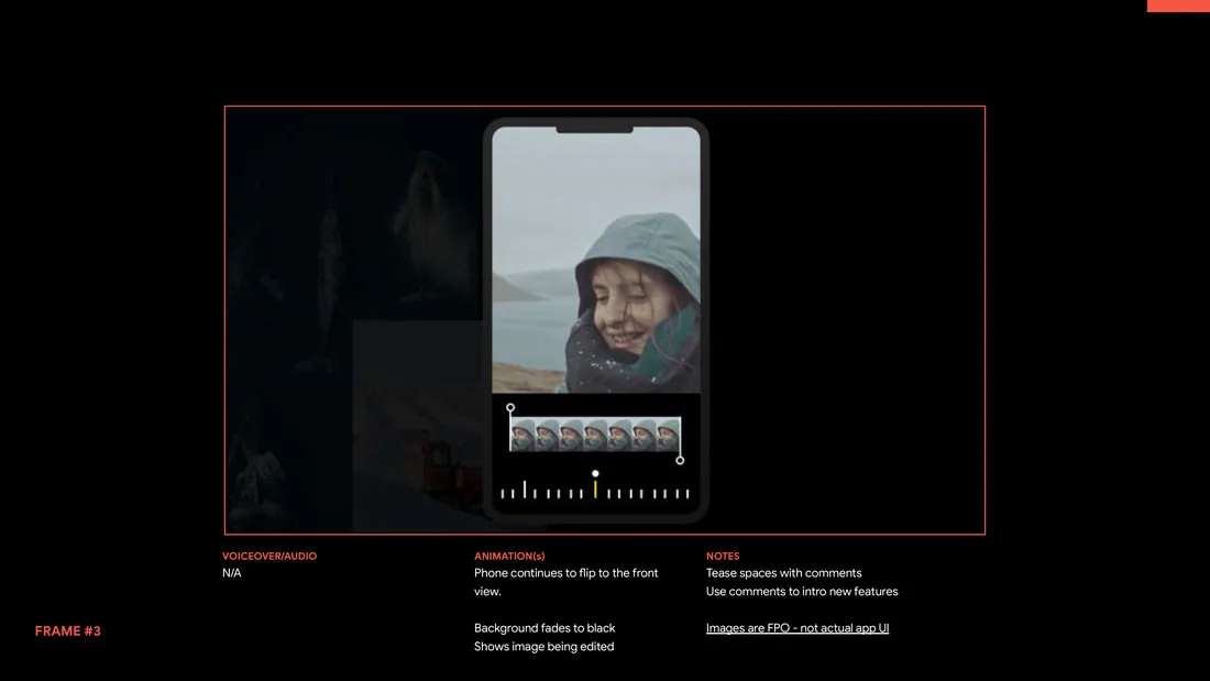 Spaces, Storyboard