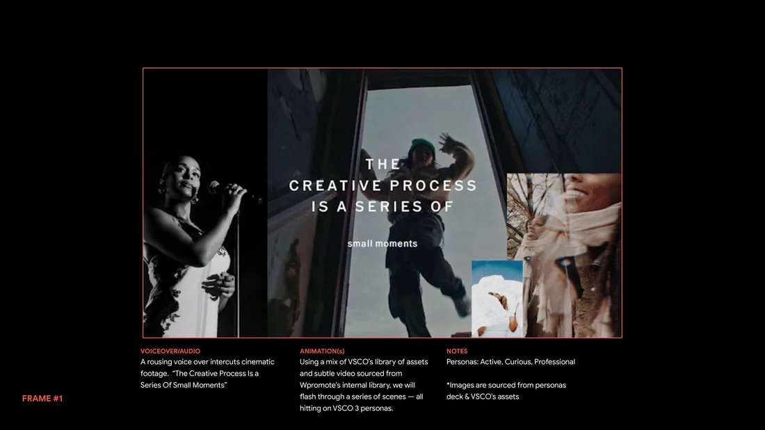 Spaces, Storyboard